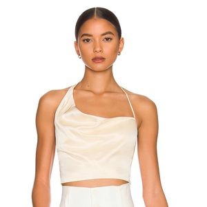 NWOT 100% Silk gorgeous cream crop top by NICHOLAS
